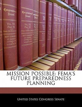 portada mission possible: fema's future preparedness planning (in English)