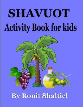 portada Shavuot Activity Book for kids: Coloring pages and hidden words game. (en Inglés)