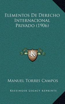 portada Elementos de Derecho Internacional Privado (1906) (in Spanish)