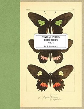 portada Vintage Prints: Butterflies: Vol. 4 (en Inglés)