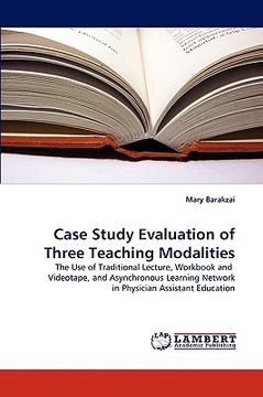 portada case study evaluation of three teaching modalities (en Inglés)