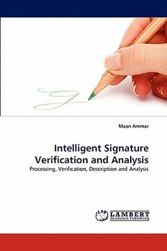 portada intelligent signature verification and analysis (en Inglés)