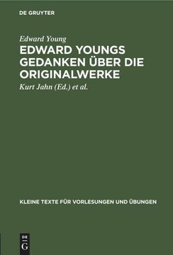 portada Edward Youngs Gedanken Über die Originalwerke: In Einem Schreiben an Samuel Richardson (in German)