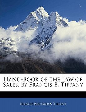 portada hand-book of the law of sales, by francis b. tiffany