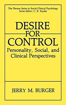 portada Desire for Control: Personality, Social and Clinical Perspectives (The Springer Series in Social Clinical Psychology) (en Inglés)