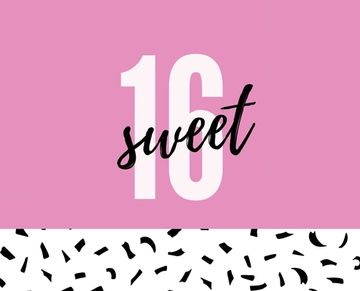 portada Happy 16th Birthday Guest Book (Landscape Hardcover): Sweet Sixteen Guest book, party and birthday celebrations decor, memory book, 16th birthday, hap 