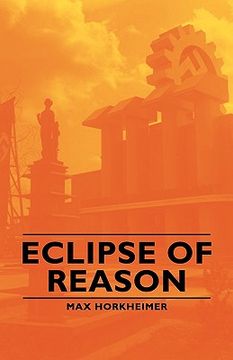 portada eclipse of reason (en Inglés)