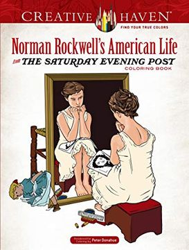 portada Creative Haven Norman Rockwell's American Life From the Saturday Evening Post Coloring Book (in English)