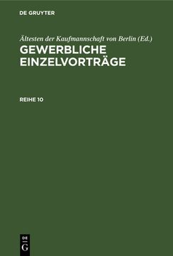 portada Gewerbliche Einzelvortrã Â¤Ge Gewerbliche Einzelvortrã Â¤Ge (German Edition) [Hardcover ] (en Alemán)