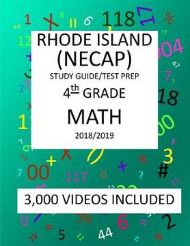 portada 4th Grade RHODE ISLAND NECAP 2019 MATH Test Prep: 4th New England Common Assessment Program, 2019 MATH Test Prep/ Study Guide (en Inglés)