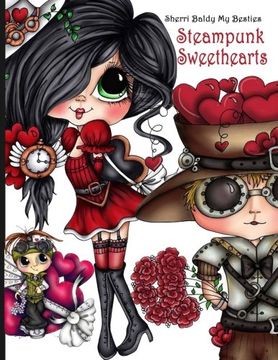 portada Sherri Baldy Steampunk Sweethearts my Besties Coloring Book (en Inglés)