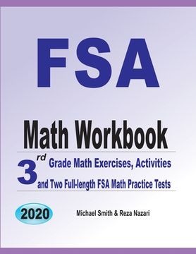 portada FSA Math Workbook: 3rd Grade Math Exercises, Activities, and Two Full-Length FSA Math Practice Tests (en Inglés)