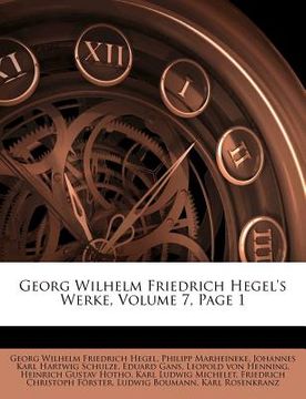 portada georg wilhelm friedrich hegel's werke, volume 7, page 1