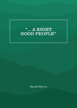 portada " ... A Right Good People" (en Inglés)