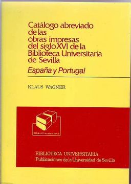 portada Catalogo Abreviado de Obras Impresas del s. Xvi España-Portugal (in Spanish)