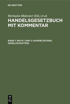 portada Buch i und ii (Handelsstand, Gesellschaften) (en Alemán)