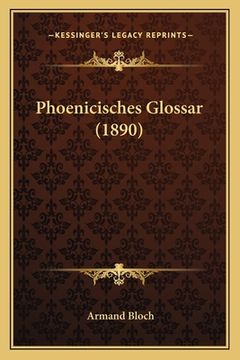 portada Phoenicisches Glossar (1890) (en Alemán)