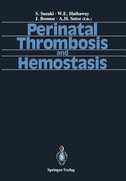 portada Perinatal Thrombosis and Hemostasis (en Inglés)