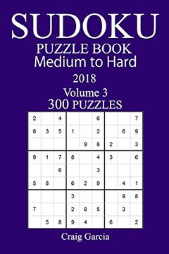 portada 300 Medium to Hard Sudoku Puzzle Book 2018 