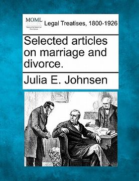 portada selected articles on marriage and divorce. (en Inglés)