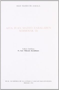 portada Aita Juan Mateo Zabalaren Sermoiak (i) (Euskararen Lekukoak) (in Basque)