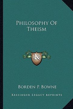 portada philosophy of theism (en Inglés)