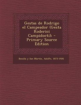 portada Gestas de Rodrigo el Campeador (Gesta Roderici Campidocti); (in Spanish)