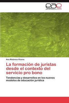 portada la formaci n de juristas desde el contexto del servicio pro bono (in Spanish)