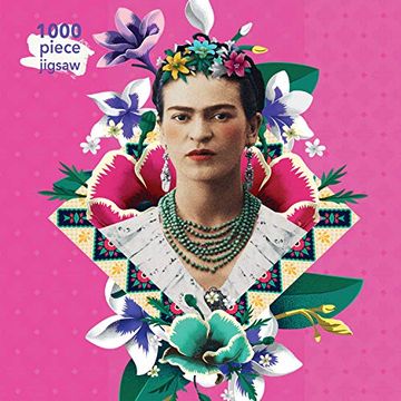 portada Adult Jigsaw Frida Kahlo Pink: 1000 Piece Jigsaw (1000-Piece Jigsaws) (en Inglés)