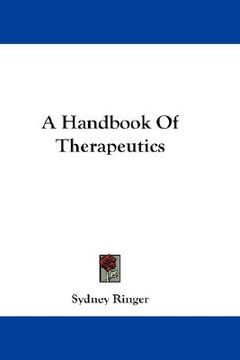 portada a handbook of therapeutics (en Inglés)