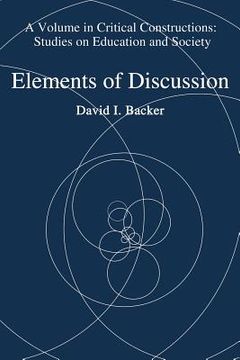 portada Elements of Discussion (en Inglés)