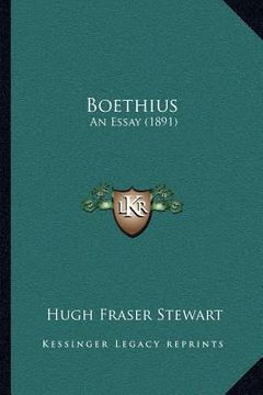 portada boethius: an essay (1891) (en Inglés)