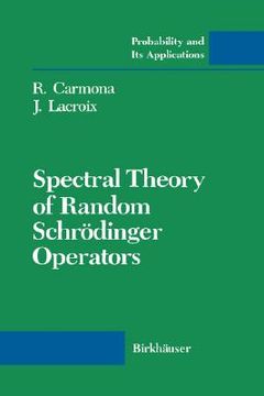 portada spectral theory of random schrodinger operators (en Inglés)