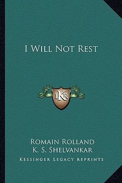 portada i will not rest (in English)