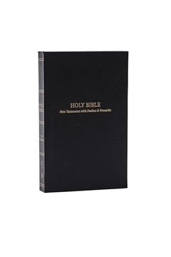 portada Kjv, Pocket new Testament With Psalms and Proverbs, Black Softcover, red Letter, Comfort Print (in English)