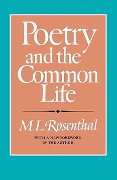 portada poetry and the common life (in English)