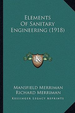 portada elements of sanitary engineering (1918) (en Inglés)