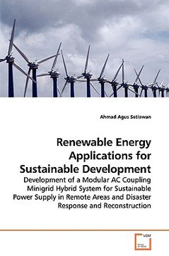 portada renewable energy applications for sustainable development (en Inglés)