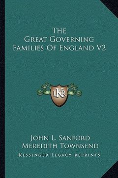 portada the great governing families of england v2 (en Inglés)