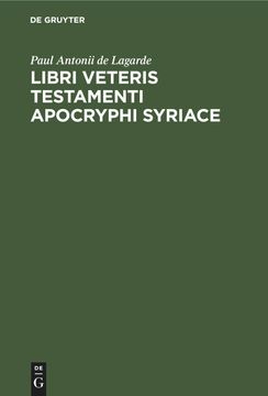 portada Libri Veteris Testamenti Apocryphi Syriace (en Latin)