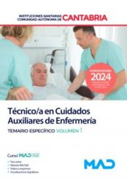 portada Tecnico/A en Cuidados Auxiliares de Enfermeria. Temario Especifico Vol. 1 (in Spanish)