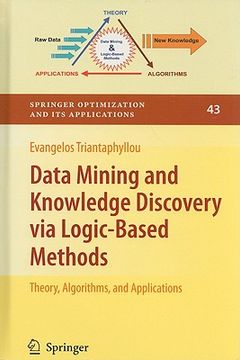 portada data mining and knowledge discovery via logic-based methods: theory, algorithms, and applications (en Inglés)