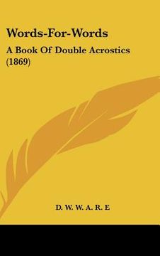 portada words-for-words: a book of double acrostics (1869) (en Inglés)