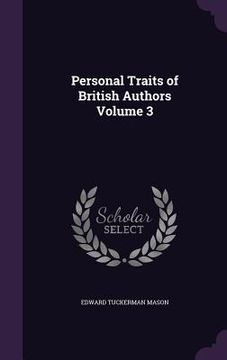 portada Personal Traits of British Authors Volume 3 (en Inglés)