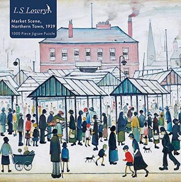 portada Adult Jigsaw Puzzle L. S. Lowry: Market Scene, Northern Town, 1939: 1000-Piece Jigsaw Puzzles (en Inglés)