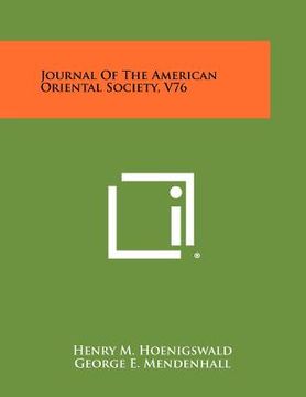 portada journal of the american oriental society, v76 (en Inglés)