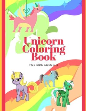 portada Unicorn Coloring Book for Kids Ages 3-8 (en Inglés)