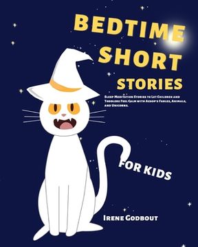 portada Bedtime Short Stories for Kids: Sleep Meditation Stories to Let Children and Toddlers Feel Calm with Aesop's Fables, Animals, and Unicorns (en Inglés)