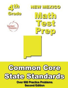 portada New Mexico 4th Grade Math Test Prep: Common Core Learning Standards (en Inglés)