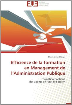 portada Efficience de La Formation En Management de L'Administration Publique